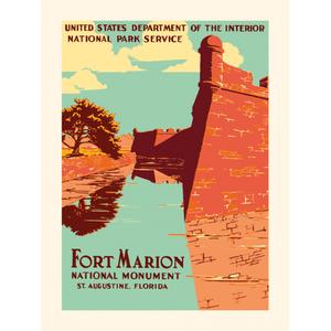 kb1207plakfortmari-poster-plakat-fort-marion-brown-blue-one-size