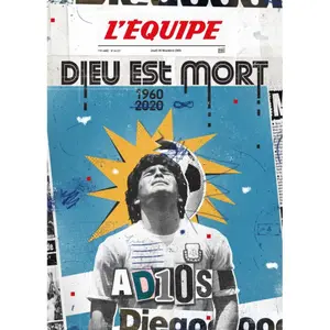 Cartel de digigrafía Hartman L'Equipe - Maradona image-0