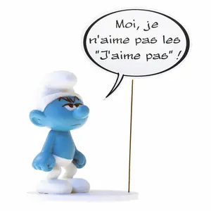 Bubble collection figurine - Grouchy Smurfs Plastoy image-0