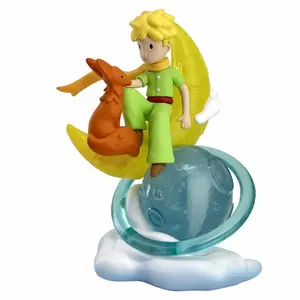 The Little Prince and the Fox on the Moon figurine Plastoy image-1