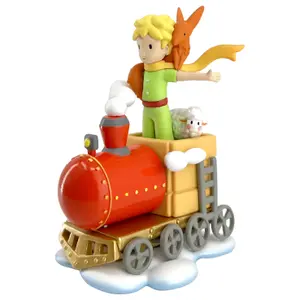The Little Prince and his friends on the train figurine Plastoy image-0