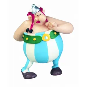 Obelix in love figurine with bouquet of flowers Plastoy image-0