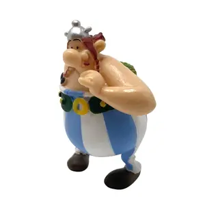 Obelix in love figurine with bouquet of flowers Plastoy image-1