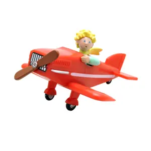 The Little Prince in his plane figurine Plastoy image-0