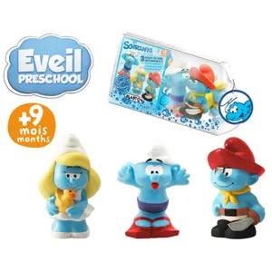 Figurine + children's toiletry kit Plastoy Schtroumpfs (x3) image-0