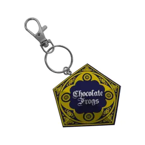 3521320606286-porte-cle-plastoy-harry-potter-chocolat-frog-jaune-6-cm