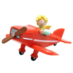 The little prince in his plane collectible figurine Plastoy image-0