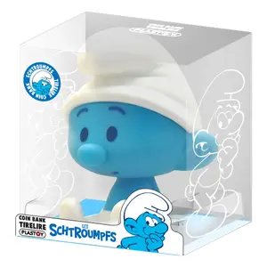 Smurfs piggy bank Plastoy en PVC Chibi Schtroumpf image-1