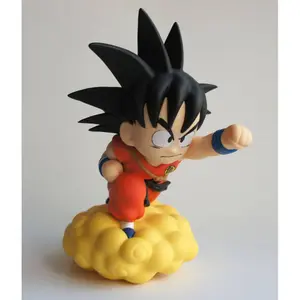 Piggy bank figurine - chibi son goku on the magic cloud pvc Plastoy Dragon Ball image-2