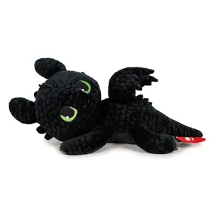Stretched Toothless plush toy Play by play How To Train Your Dragon image-0