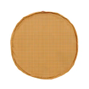 Play Mat and Storage Bag Play&Go Organic Mustard Grid image-0