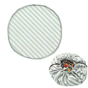 Play Mat and Storage Bag Play&Go Stripes Green image-1