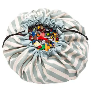 Play Mat and Storage Bag Play&Go Stripes Green image-2