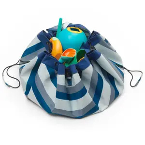 Play Mat and Storage Bag Play&Go Blue/Green Stripes image-2