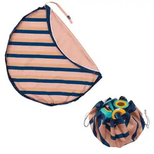 Play Mat and Storage Bag Play&Go Mokka Stripes image-0