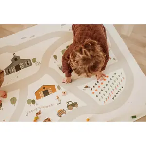 Tapis de jeu puzzel et maisonnette Play&Go Farm image-1