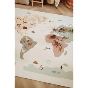 Tapis de jeu puzzel et maisonnette Play&Go Worldmap image-1