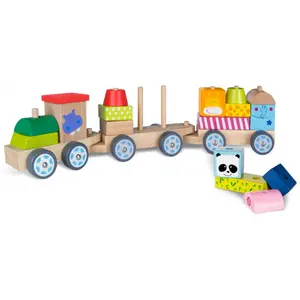 Wooden train set Play & Learn 41 cm image-0