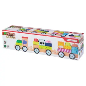 Wooden train set Play & Learn 41 cm image-1