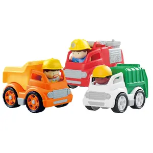 Set of 3 utility trucks with figures PlayGo image-0