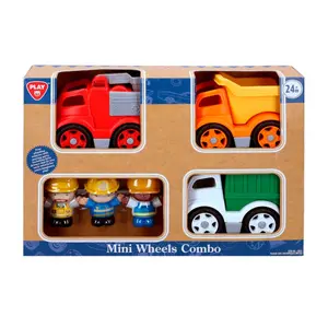 Set of 3 utility trucks with figures PlayGo image-1