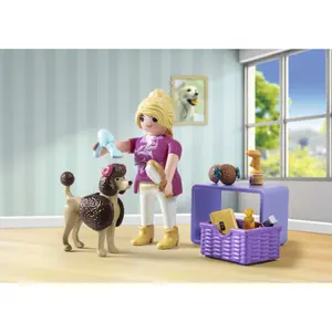 Jeux d'imagination toiletteuse caniche Playmobil image-4