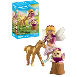 Simulation Spiel Pony Einhorn Gold mit Fee Playmobil image-1