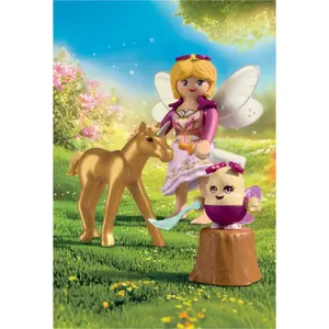 Simulation Spiel Pony Einhorn Gold mit Fee Playmobil image-2