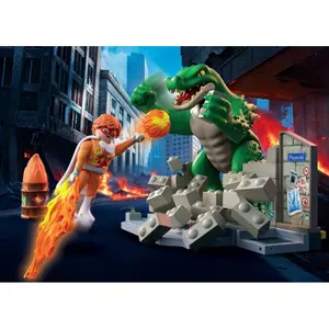 Superhero vs Giant Lizard Simulation Game Playmobil image-2