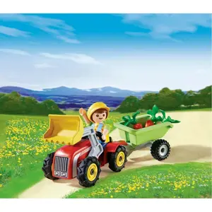 Egg building set with tractor Playmobil Bestway image-1