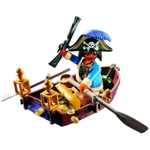 Pirate egg building set with canoe Playmobil Bestway image-1