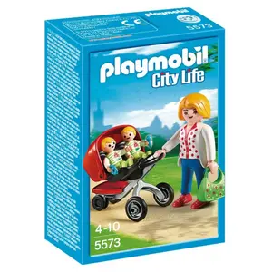 Mommy and twin stroller Playmobil City Life image-2