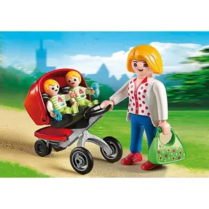 Mommy and twin stroller Playmobil City Life image-1