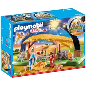 Christmas crib building set with light Playmobil image-0
