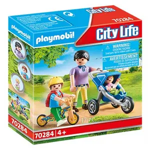 Mother with children Playmobil City Life image-0