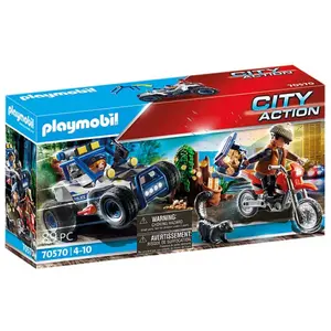 Police vehicle and thief city action Playmobil image-0