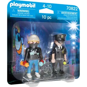 Duo police and vandal pack Playmobil image-0