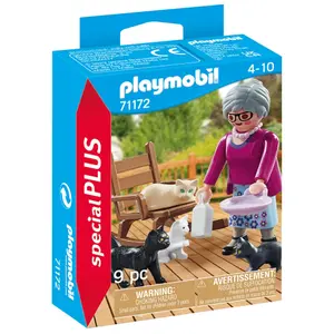 Special granny figurine with cats Playmobil image-0