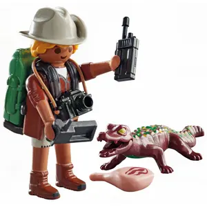 Special investigator figurine with alligator Playmobil image-0