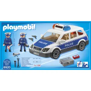 Construction sets police car with flashing light Playmobil image-1
