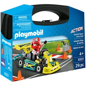 Σετ παιχνιδιών αυτοκινήτου κασετίνα go kart Playmobil Racer image-2