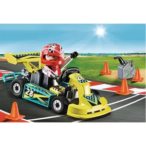 Σετ παιχνιδιών αυτοκινήτου κασετίνα go kart Playmobil Racer image-0