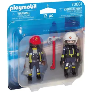 Figurine duo firefighter-rescuer Playmobil image-0