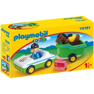 Horse and carriage figure with trailer Playmobil image-0