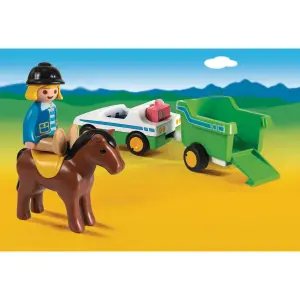 Horse and carriage figure with trailer Playmobil image-2