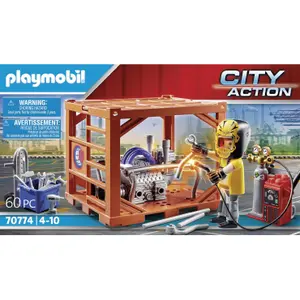 Worker and container building sets Playmobil image-0