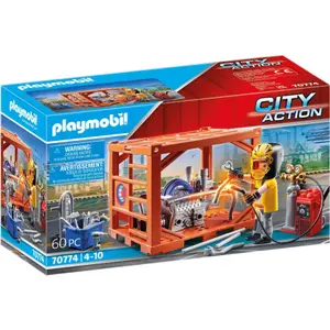 Worker and container building sets Playmobil image-1