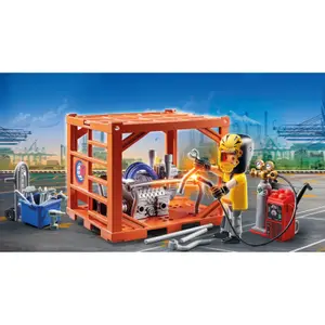 Worker and container building sets Playmobil image-2