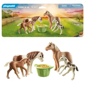 2 Icelandic ponies and foals Playmobil image-4