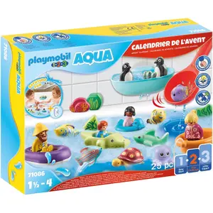 Bath toy advent calendar Playmobil 1 2 3 Aqua image-0